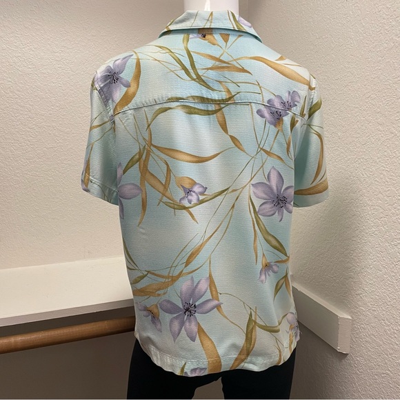 Caribbean Joe 🏝️ 2 Top BUNDLE Tropical Button Up Camp Shirts Sz M - Picture 4 of 7